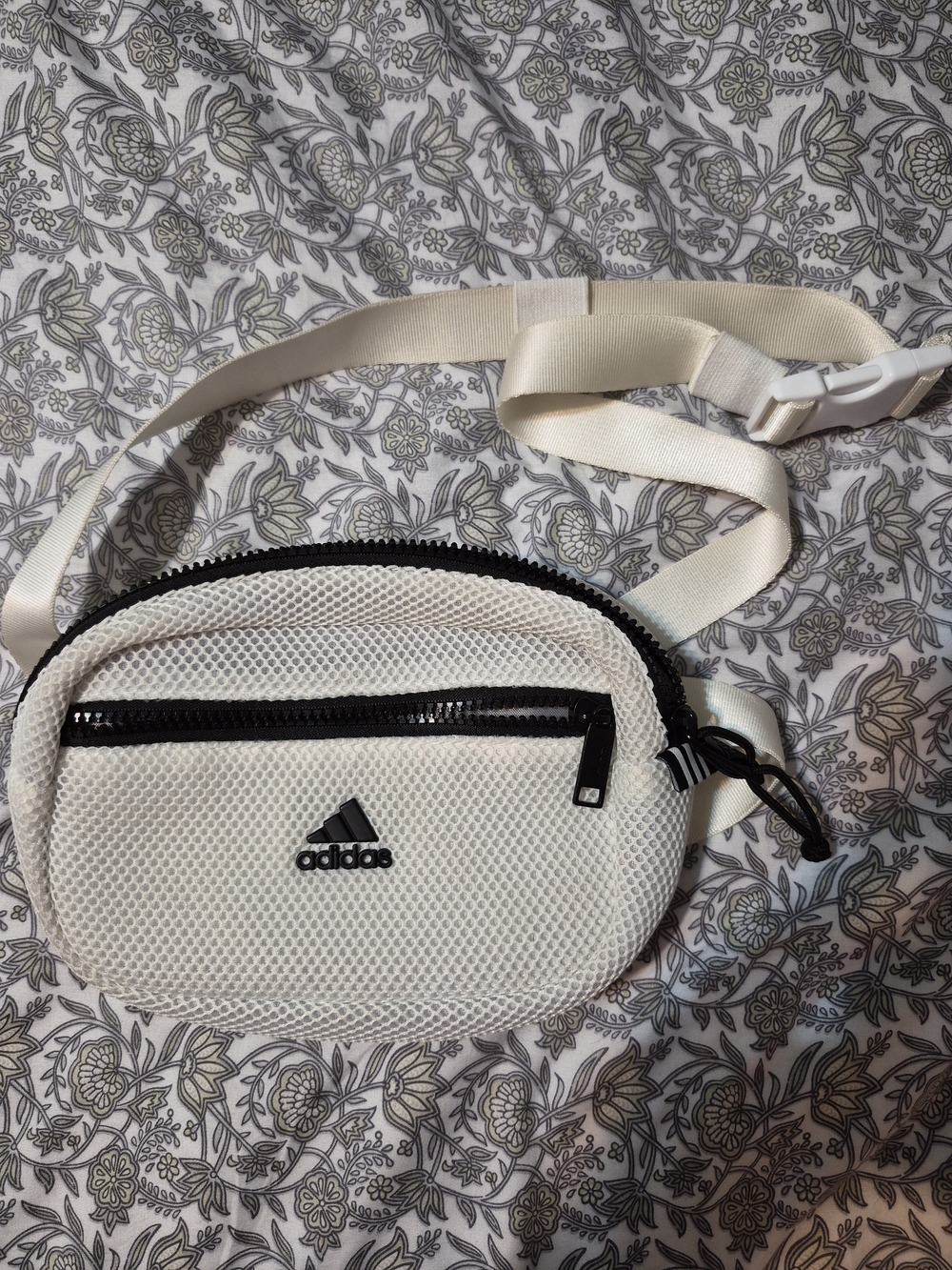 Adidas White Mesh Crossbody Bag